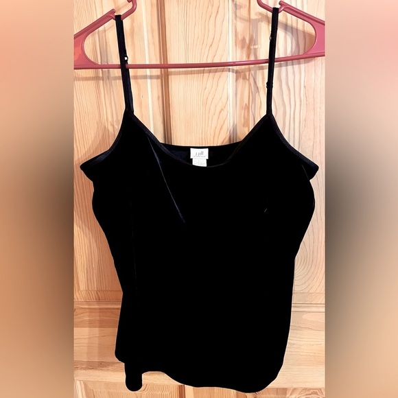 J. Jill Elegant Black Velvet Camisole Top Size Large Length Adjustable Soft Gift - Picture 1 of 13